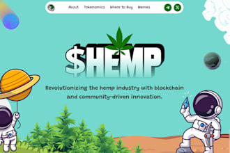 design meme coin website crypto website meme coin landing page crypto meme art