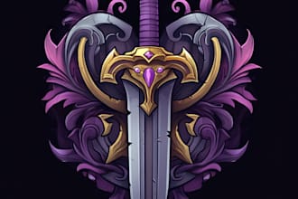 do medieval, fantasy, rpg, rustic, scifi and game logo