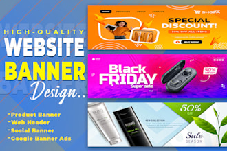design website banner, web header, etsy banner, web slider