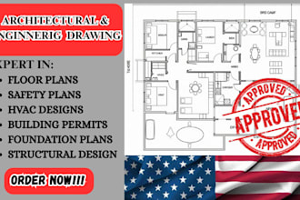 stamp draw engineering architecture mep floor plan drawing city permit approval