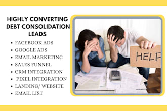 generate debt consolidation lead debt settlement debt relief leads business loan