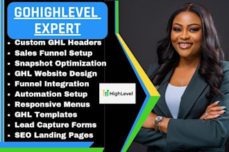 setup gohighlevel custom header sales funnel ghl  website snapshot ghl footer