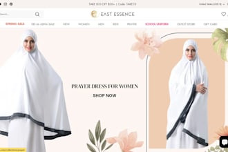 design modest abaya store hijab website islamic clothing brand website