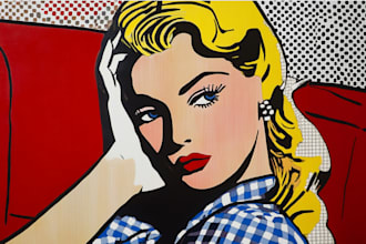 draw pop art or roy lichtenstein style
