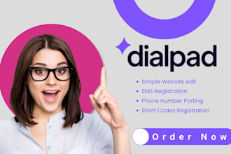 do dialpad a2p 10dlc registration, tcr compliant, simple compliant website edit