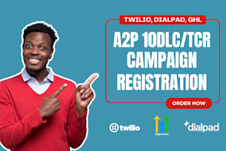 do a2p 10dlc registration, tcr compliant, simple website