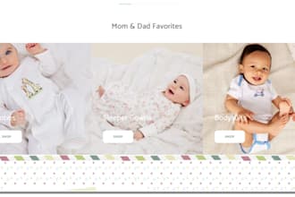 design baby clothing website baby ecommerce store baby dropshipping website