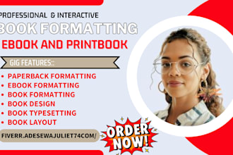 do book typesetting, formatting and layout design, kdp paperback book formatting