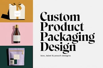 do modern product packaging design box, label and pouch design