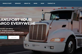 build trucking moving, logistic website, freight, cargo, dispatch website