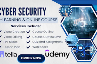 do technical online course writing on cybersecurity, presentation and workbook