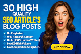write 30 SEO friendly articles for fast google adsense approval