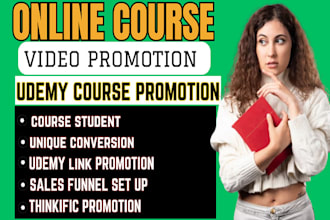 do udemy course promotion, online course, thinkific course promotion