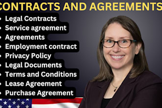 be your lawyer for any legal contract, terms and conditions, privacy policy