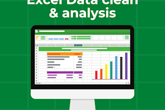 excel data clean, analysis and visualize
