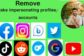 remove fake impersonating harmful accounts profiles from tiktok instagram fb x