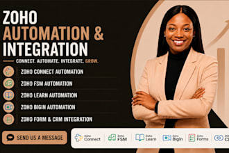 zoho connect zoho fsm zoho learn zoho bigin automation zoho form crm integration