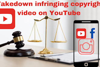 report the infringing videos photos on youtube under dmca google