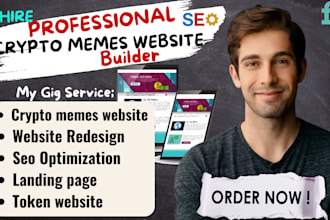 design crypto website, crypto meme website, crypto landing page, reedit website