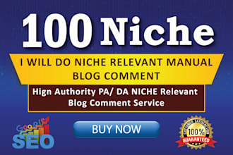 do niche relevant manual dofollow blog comment backlinks