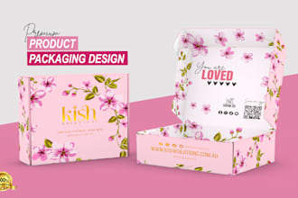 do product packaging design, box packaging, mailer box, subscription box and 3d