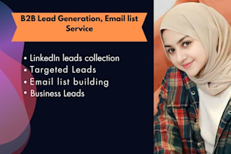 do lead generation, email list building using websites, linkedin, and google map