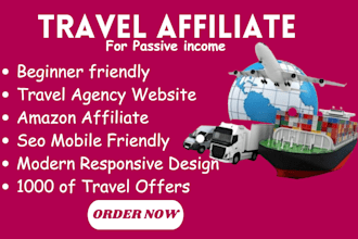 build a fully automated travel affiliate marketing website designed