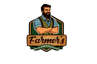 design awesome organic family farmer logo