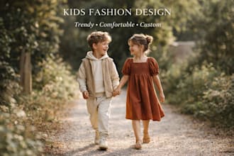 design custom kids trendy and comfortable clothing apparel