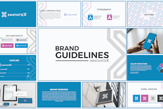 do minimalist logo with complete brand identity or brand style guides