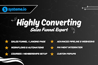 design systeme io sales funnel and landing page