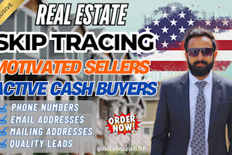 provide real estate cash buyers and motivated seller leads with skip trace