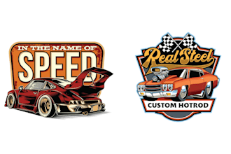 create custom t shirt classic racing car logo