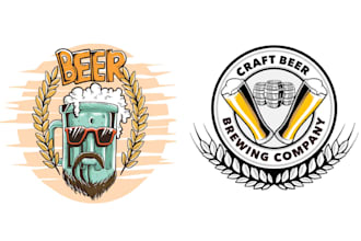 make vintage brewery pub beer logo for your business