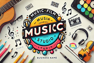 design production music film studio logo