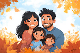 create a family portrait in my disney style