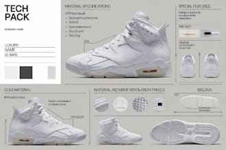 design custom shoes, footwear, and sneakers with manufacturing tech pack