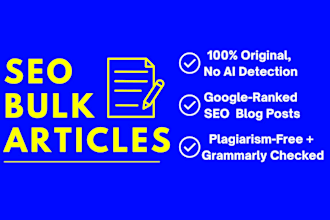 do expert content writing for seo friendly bulk articles and blog post