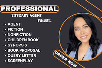 find an active literary agent for your fiction, nonfiction children book