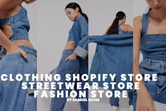 design clothing website clothing store fashion store  street wear webite shopify