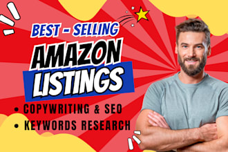 write top selling fba amazon product listing description page with SEO