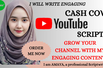 write cash cow youtube video scripts in 24 hours, scriptwriting