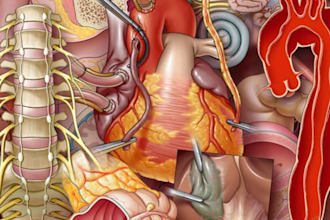 do medical illustrations, medical book, medicine, anatomy illustrations