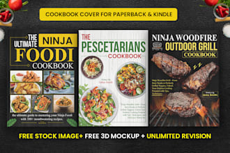 create a cookbook cover, kindle or kdp cover and paperback design