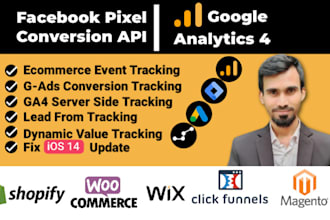 setup ga4, shopify google ads conversion tracking for ecommerce,facebook pixel