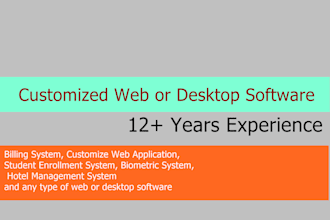 do any type of custom web and software development