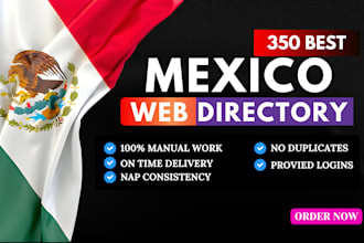 build top 350 mexico web directory citations for mexico local SEO