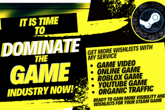 do steam game promotion, game page, video game promotion to increase wishlist