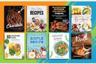design a unique cookbook cover, recipe book, and ebook cover