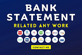 do bank statement conversion into excel, reconciliation